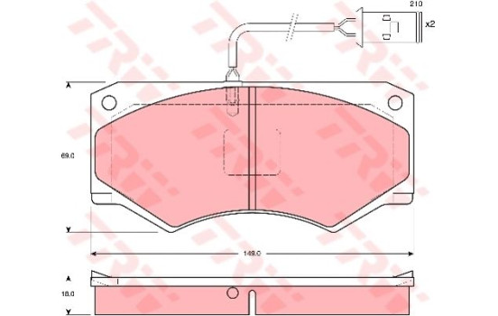 Brake Pad Set, disc brake GDB1248 TRW