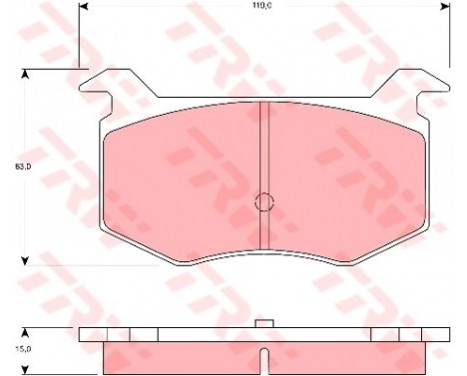 Brake Pad Set, disc brake GDB1256 TRW