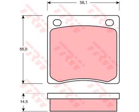 Brake Pad Set, disc brake GDB126 TRW