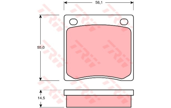 Brake Pad Set, disc brake GDB126 TRW