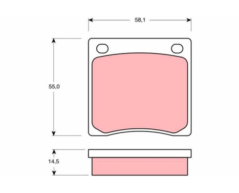 Brake Pad Set, disc brake GDB126 TRW, Image 2