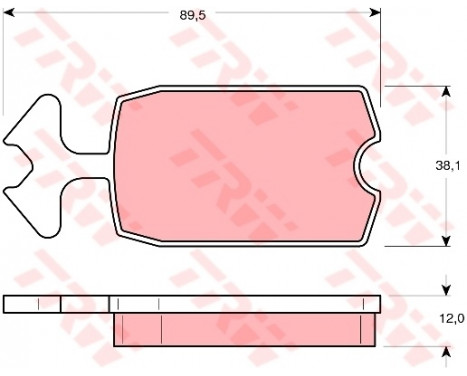 Brake Pad Set, disc brake GDB127 TRW