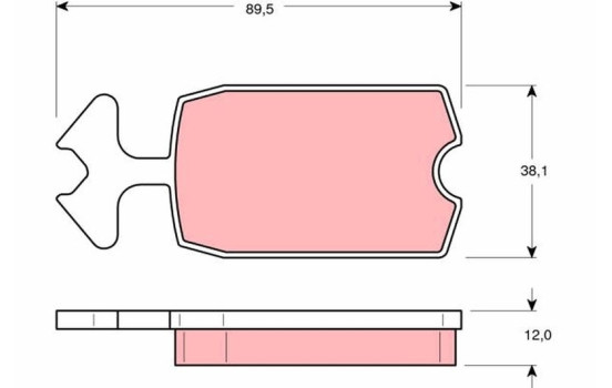 Brake Pad Set, disc brake GDB127 TRW, Image 2