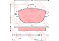 Brake Pad Set, disc brake GDB1301 TRW