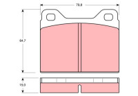 Brake Pad Set, disc brake GDB131 TRW