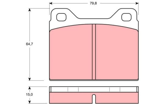 Brake Pad Set, disc brake GDB131 TRW