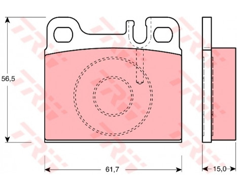 Brake Pad Set, disc brake GDB1331 TRW