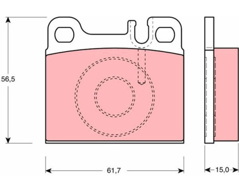 Brake Pad Set, disc brake GDB1331 TRW, Image 2