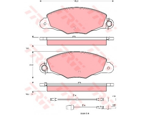 Brake Pad Set, disc brake GDB1336 TRW