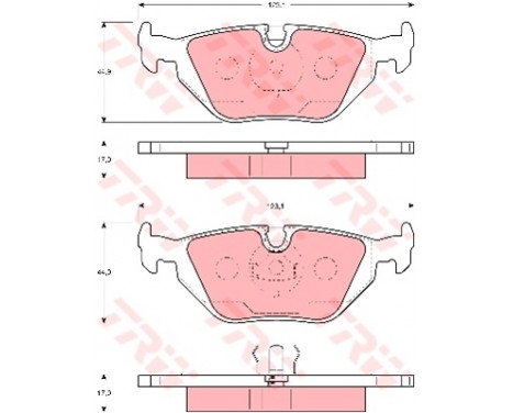 Brake Pad Set, disc brake GDB1343 TRW