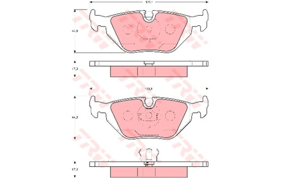 Brake Pad Set, disc brake GDB1343 TRW