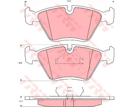 Brake Pad Set, disc brake GDB1355 TRW