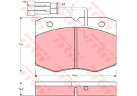 Brake Pad Set, disc brake GDB1356 TRW