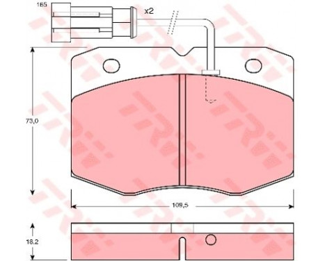 Brake Pad Set, disc brake GDB1356 TRW