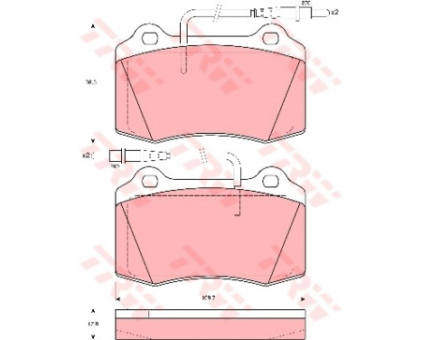 Brake Pad Set, disc brake GDB1359 TRW