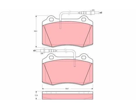 Brake Pad Set, disc brake GDB1359 TRW, Image 2