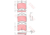 Brake Pad Set, disc brake GDB1368 TRW