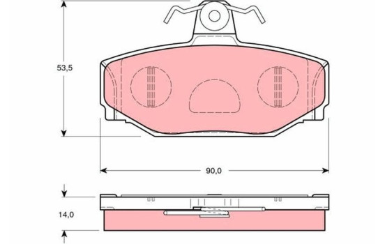Brake Pad Set, disc brake GDB1377 TRW, Image 2