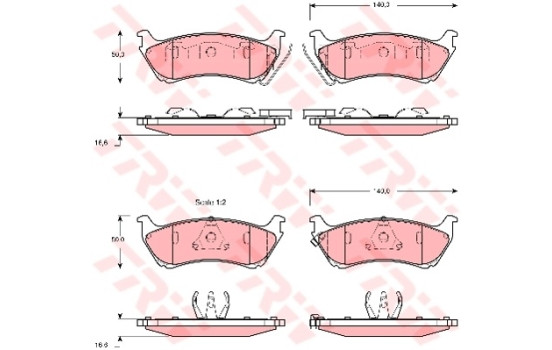 Brake Pad Set, disc brake GDB1379 TRW
