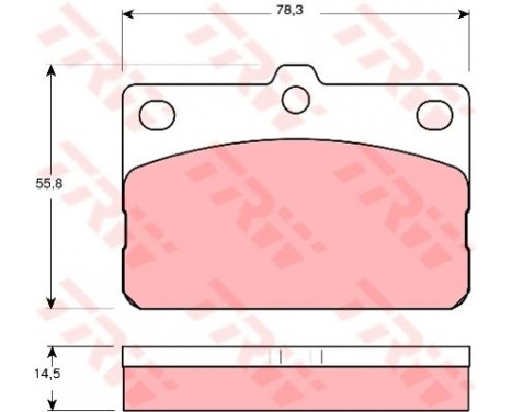 Brake Pad Set, disc brake GDB138 TRW