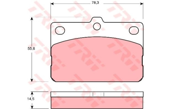 Brake Pad Set, disc brake GDB138 TRW