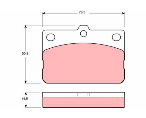 Brake Pad Set, disc brake GDB138 TRW, Image 2