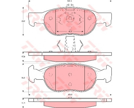 Brake Pad Set, disc brake GDB1382 TRW