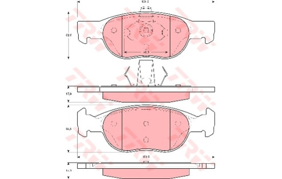 Brake Pad Set, disc brake GDB1382 TRW
