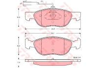 Brake Pad Set, disc brake GDB1387 TRW