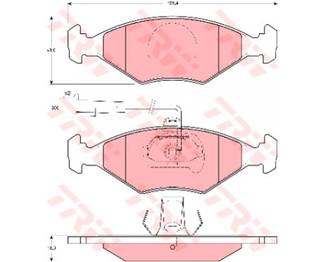 Brake Pad Set, disc brake GDB1393 TRW