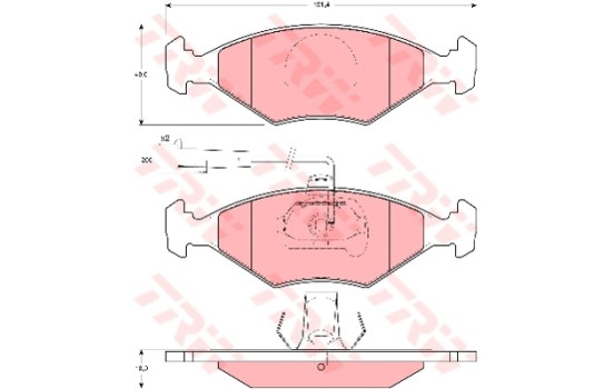 Brake Pad Set, disc brake GDB1393 TRW