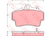Brake Pad Set, disc brake GDB1394 TRW