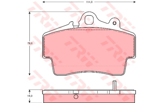 Brake Pad Set, disc brake GDB1394 TRW
