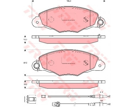 Brake Pad Set, disc brake GDB1410 TRW