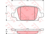 Brake Pad Set, disc brake GDB1412 TRW
