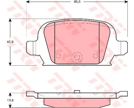 Brake Pad Set, disc brake GDB1412 TRW