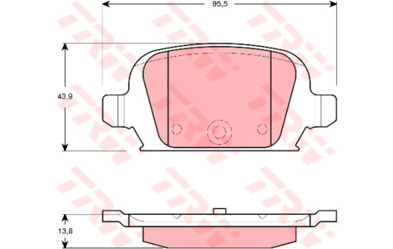 Brake Pad Set, disc brake GDB1412 TRW
