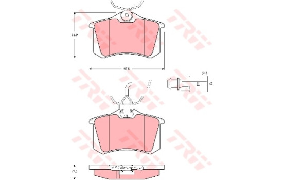 Brake Pad Set, disc brake GDB1417 TRW