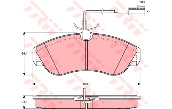 Brake Pad Set, disc brake GDB1426 TRW
