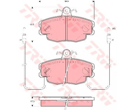 Brake Pad Set, disc brake GDB1428 TRW