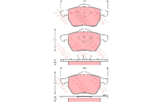 Brake Pad Set, disc brake GDB1429 TRW
