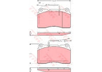 Brake Pad Set, disc brake GDB1431 TRW