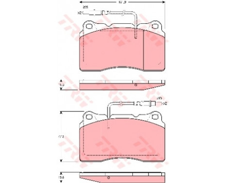 Brake Pad Set, disc brake GDB1431 TRW