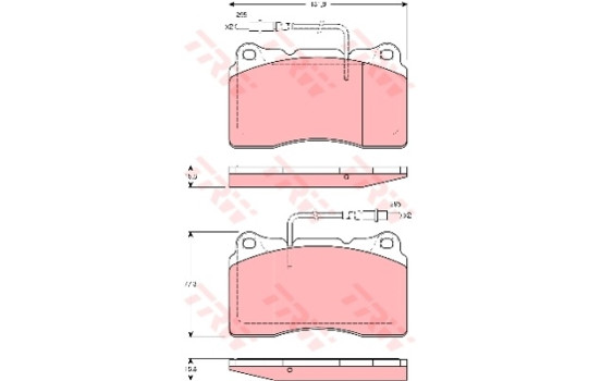 Brake Pad Set, disc brake GDB1431 TRW