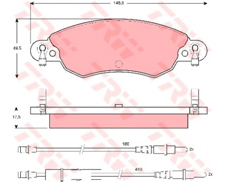 Brake Pad Set, disc brake GDB1447 TRW