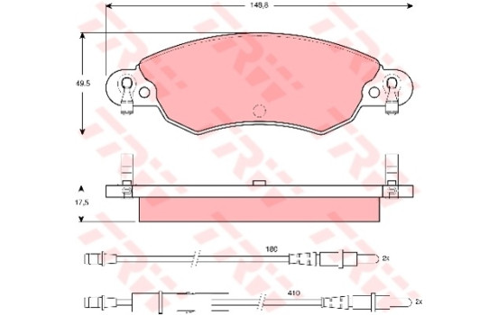 Brake Pad Set, disc brake GDB1447 TRW