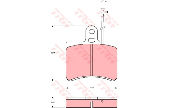 Brake Pad Set, disc brake GDB145 TRW