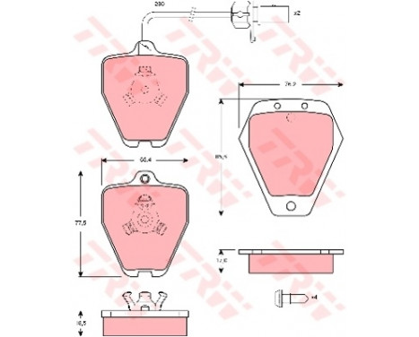 Brake Pad Set, disc brake GDB1451 TRW