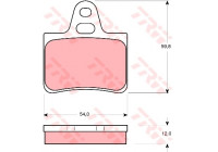 Brake Pad Set, disc brake GDB146 TRW