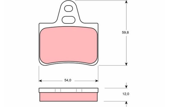Brake Pad Set, disc brake GDB146 TRW, Image 2